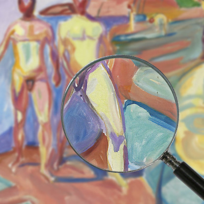 Uomini Al Bagno 2 Edvard Munch em61 quadro stampato su tela