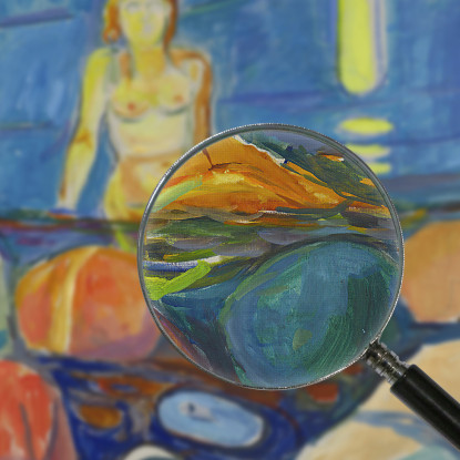 Donna Al Bagno E Bambini Edvard Munch em64 quadro stampato su tela