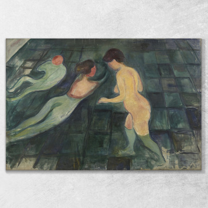 Donne Al Bagno Edvard Munch em66 quadro stampato su tela