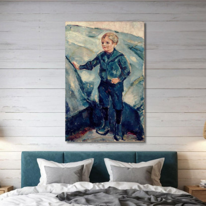 Ragazzo In Blu Edvard Munch em72 quadro stampato su tela
