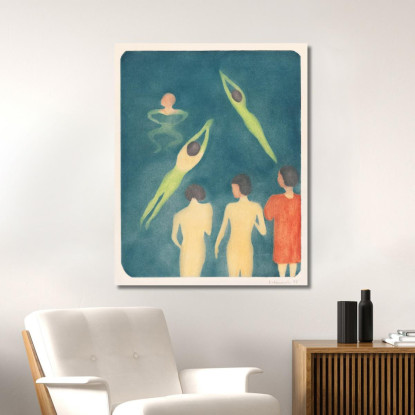 Ragazzi Che Fanno Il Bagno 1896 Edvard Munch em73 quadro stampato su tela