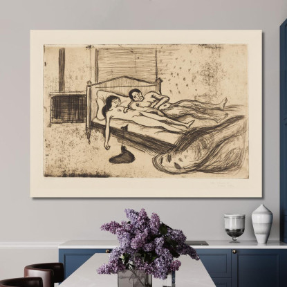 Doppio Suicidio Edvard Munch em95 quadro stampato su tela
