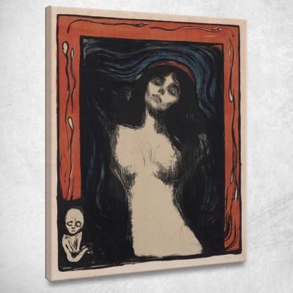 Madonna Edvard Munch em99 quadro stampato su tela