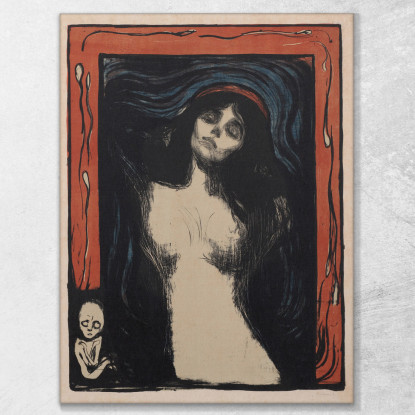 Madonna Edvard Munch em99 quadro stampato su tela