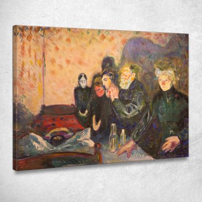 Dodskamp Edvard Munch em100 quadro stampato su tela