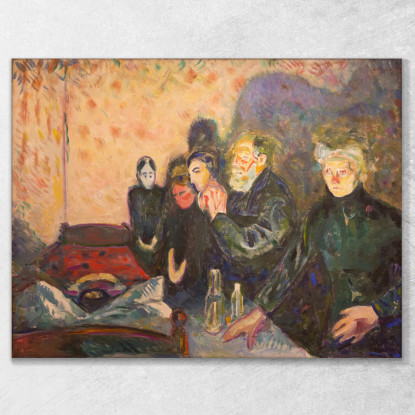 Dodskamp Edvard Munch em100 quadro stampato su tela
