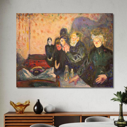 Dodskamp Edvard Munch em100 quadro stampato su tela