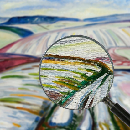 Campo Innevato 1907 Edvard Munch em102 quadro stampato su tela