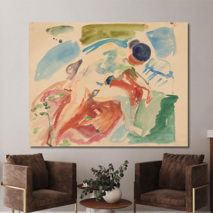 Nudo Femminile Edvard Munch em114 quadro stampato su tela