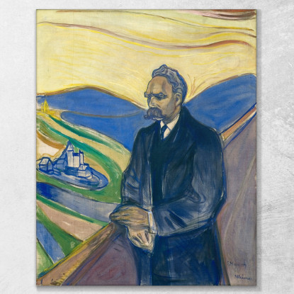 Friedrich Nietzsche Edvard Munch em121 quadro stampato su tela