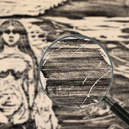 Ragazza Che Fa Il Bagno Edvard Munch em128 quadro stampato su tela