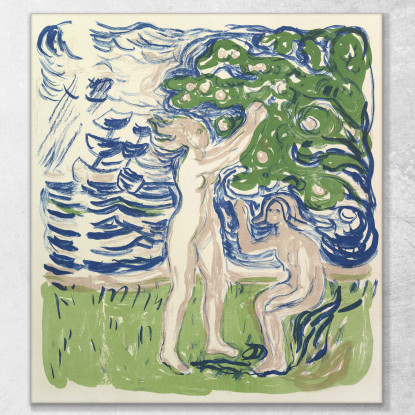 Ragazze Che Raccolgono Mele 1915 Edvard Munch em130 quadro stampato su tela