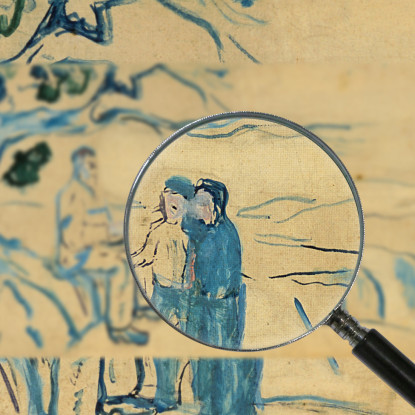 Storia Edvard Munch em141 quadro stampato su tela