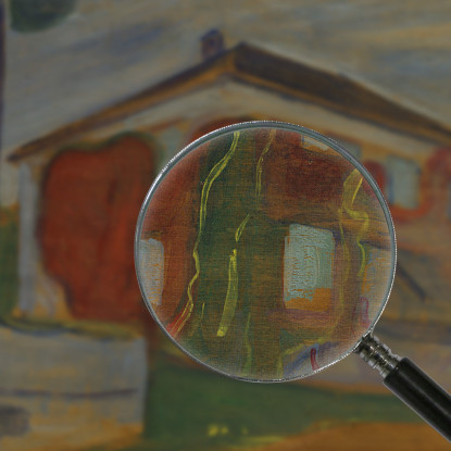 Casa Con La Pianta Rampicante Rossa Della Virginia Edvard Munch em147 quadro stampato su tela