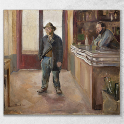 Nella Taverna Edvard Munch em149 quadro stampato su tela