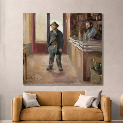 Nella Taverna Edvard Munch em149 quadro stampato su tela