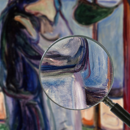 Bacio Sulla Spiaggia Edvard Munch em158 quadro stampato su tela