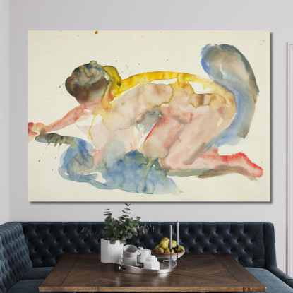 Atto In Ginocchio Edvard Munch em163 quadro stampato su tela