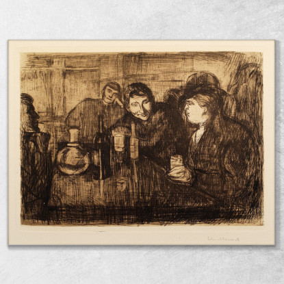 Kristiania Bohémien Edvard Munch em166 quadro stampato su tela
