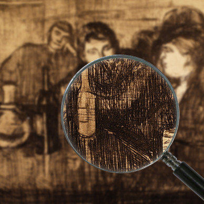 Kristiania Bohémien Edvard Munch em166 quadro stampato su tela