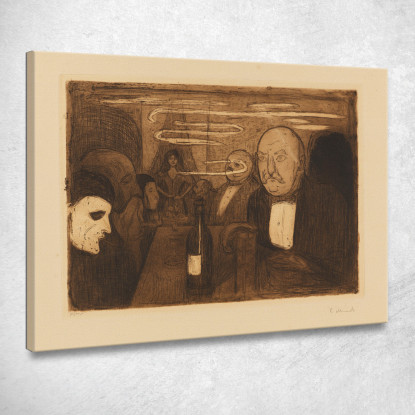 Kristiania-Boheme Ii Edvard Munch em167 quadro stampato su tela