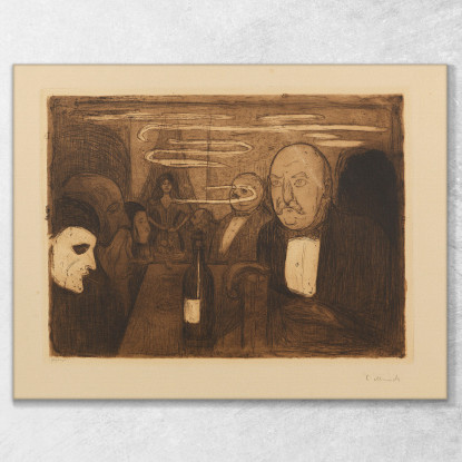 Kristiania-Boheme Ii Edvard Munch em167 quadro stampato su tela