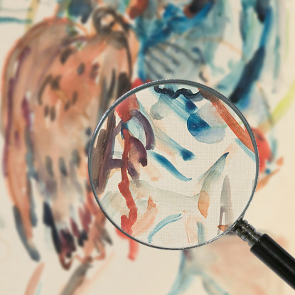 L'Artista E Il Suo Occhio Malato. Nudo Femminile Inginocchiato Con Aquila Edvard Munch em168 quadro stampato su tela