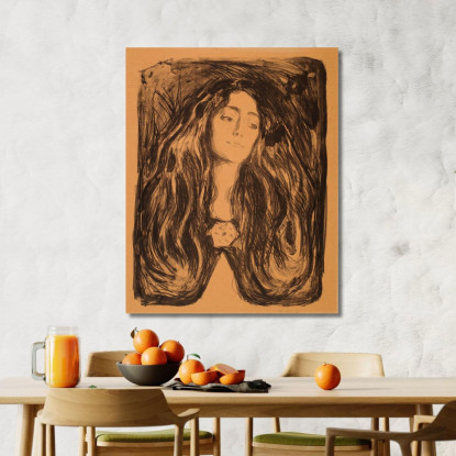 Madonna La Spilla. Eva Mudocci Edvard Munch em179 quadro stampato su tela