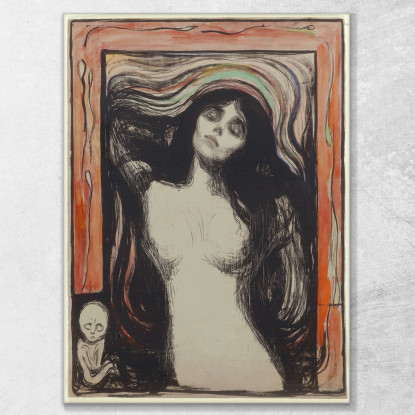Madonna Edvard Munch em182 quadro stampato su tela