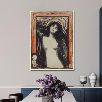 Madonna Edvard Munch em182 quadro stampato su tela