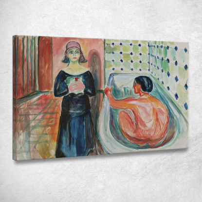 Marat Al Bagno E Charlotte Corday Edvard Munch em190 quadro stampato su tela