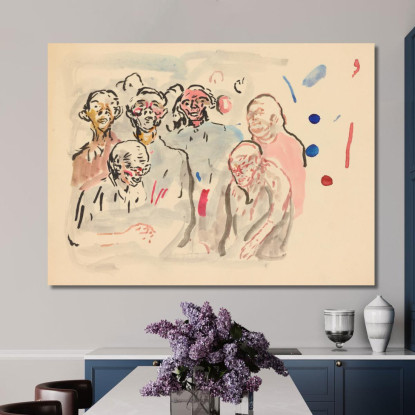 Persone Edvard Munch em200 quadro stampato su tela