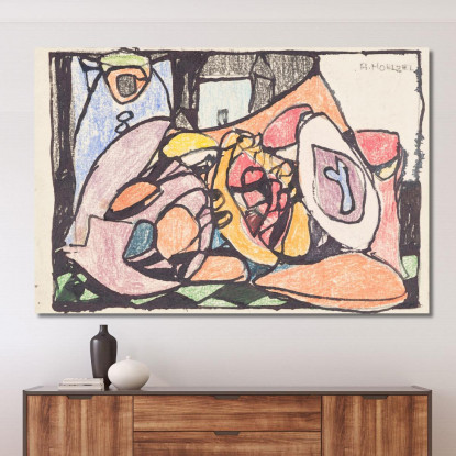 Biglietto D'Invito Colorato Adolf Hölzel ahl13 quadro stampato su tela