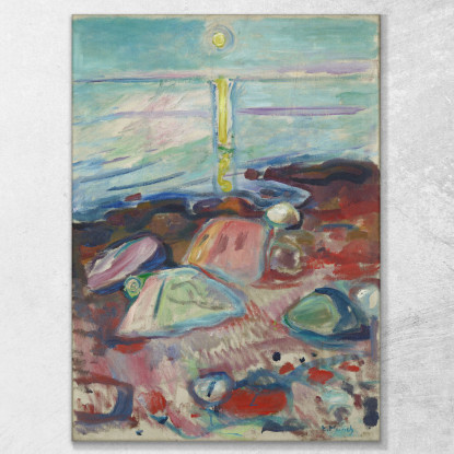 Chiaro Di Luna Sulla Spiaggia Edvard Munch em211 quadro stampato su tela