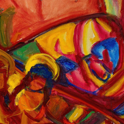 Composizione Adorazione Sant'Orsola Adolf Hölzel ahl25 quadro stampato su tela