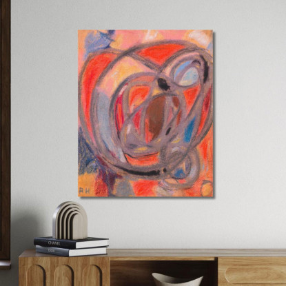 Composizione Di Forme Rotonde E Ovali Adolf Hölzel ahl26 quadro stampato su tela