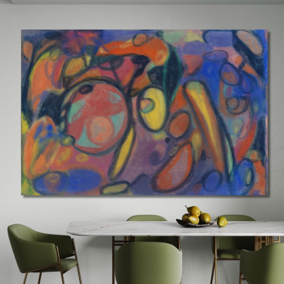 Composizione Con Cerchio Adolf Hölzel ahl32 quadro stampato su tela