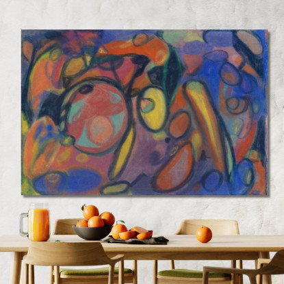 Composizione Con Cerchio Adolf Hölzel ahl32 quadro stampato su tela