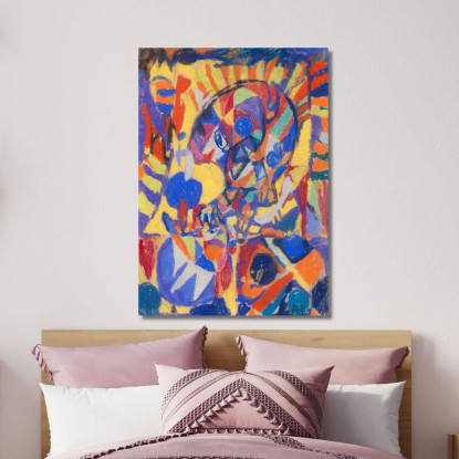 Composizione Adolf Hölzel ahl33 quadro stampato su tela