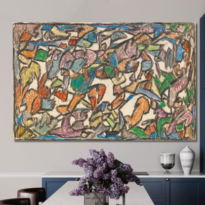 Giungla Leggera Adolf Hölzel ahl34 quadro stampato su tela