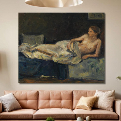 Sdraiato Seminudo Adolf Hölzel ahl35 quadro stampato su tela