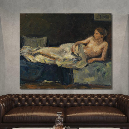 Sdraiato Seminudo Adolf Hölzel ahl35 quadro stampato su tela