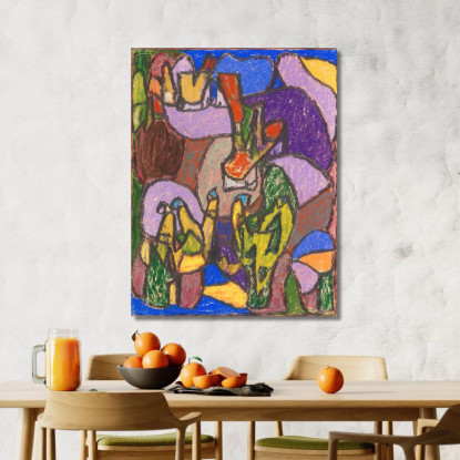 Figure Senza Titolo Adolf Hölzel ahl36 quadro stampato su tela