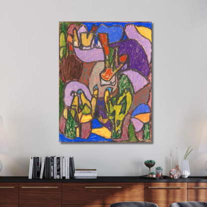 Figure Senza Titolo Adolf Hölzel ahl36 quadro stampato su tela