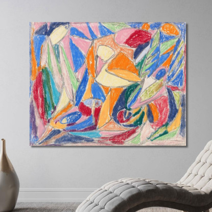 Senza Titolo 2 Adolf Hölzel ahl38 quadro stampato su tela