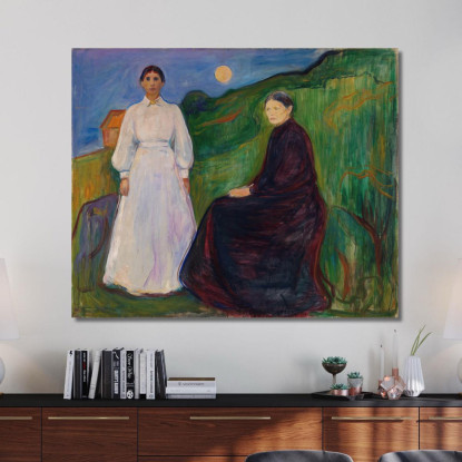 Madre E Figlia Edvard Munch em214 quadro stampato su tela