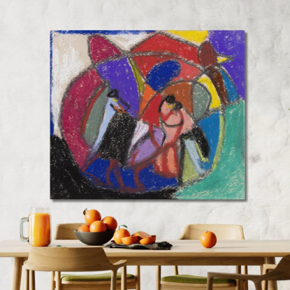 Senza Titolo Adolf Hölzel ahl48 quadro stampato su tela