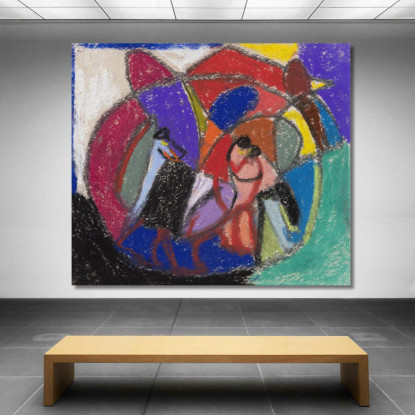 Senza Titolo Adolf Hölzel ahl48 quadro stampato su tela