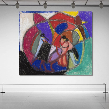 Senza Titolo Adolf Hölzel ahl48 quadro stampato su tela