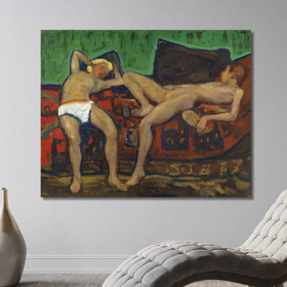 Due Atti Riposanti Adolf Hölzel ahl49 quadro stampato su tela